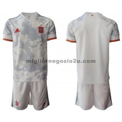 Maglia Spagna Bambino Trasferta Divisa Euro 2020 Manica Corta