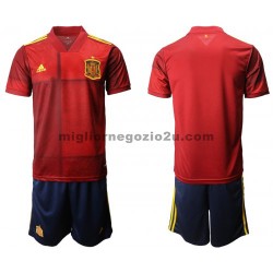 Maglia Spagna Bambino Casa Divisa Euro 2020 Manica Corta