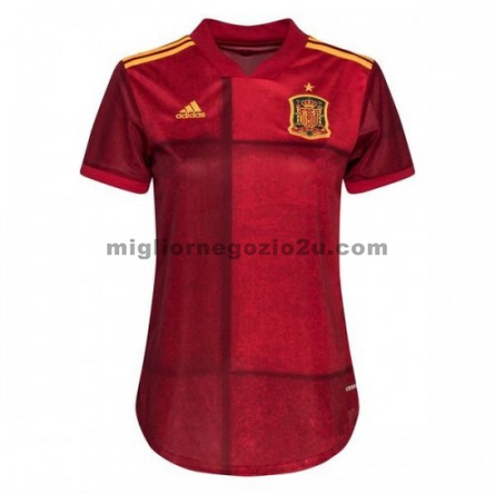 Maglia Spagna Donna Casa Divisa Euro 2020 Manica Corta