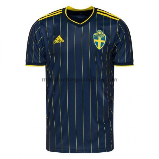 Maglia Svezia Trasferta Divisa Euro 2020 Manica Corta