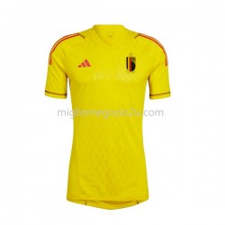 Maglia Belgio Portiere Uomo Trasferta Divisa Mondiali 2022 Manica Corta