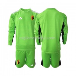 Maglia Belgio Portiere Bambino Casa Divisa 2021-2022 Manica Lunga