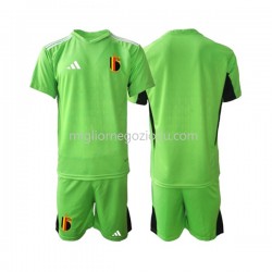 Maglia Belgio Portiere Bambino Casa Divisa 2021-2022 Manica Corta