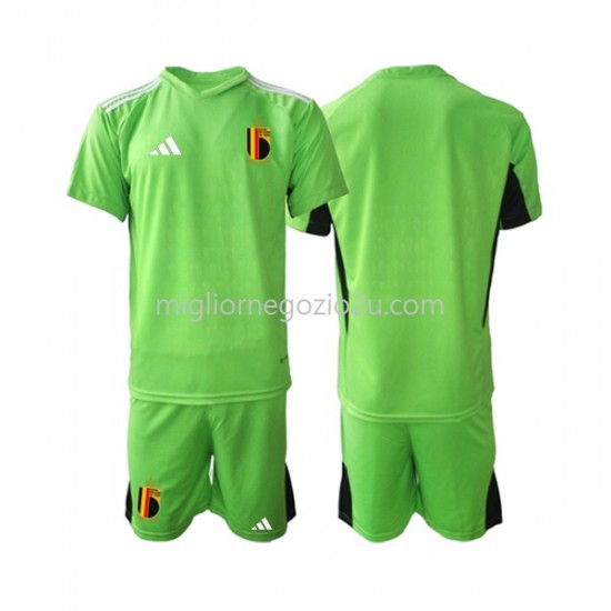 Maglia Belgio Portiere Bambino Casa Divisa 2021-2022 Manica Corta