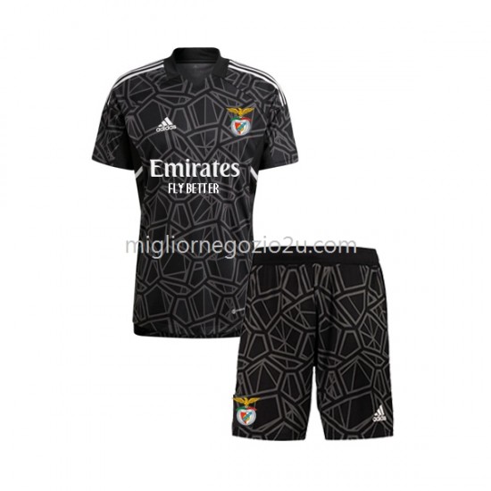 Maglia Benfica Portiere Bambino Trasferta Divisa 2022-2023 Manica Corta