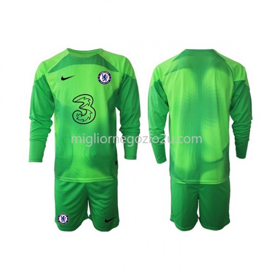 Maglia Chelsea Portiere Bambino Terza Divisa 2022-2023 Manica Lunga