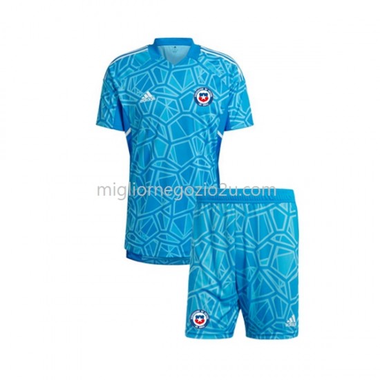 Maglia Cile Portiere Bambino Casa Divisa 2022 Manica Corta