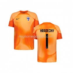 Maglia Finlandia HRADECKY 1 Portiere Uomo Casa Divisa 2022-2023 Manica Corta