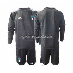 Maglia Italia Portiere Bambino Trasferta Divisa 2023 Manica Lunga