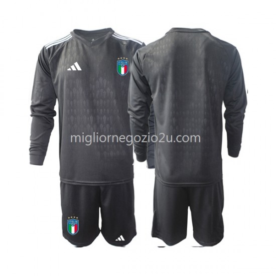Maglia Italia Portiere Bambino Trasferta Divisa 2023 Manica Lunga