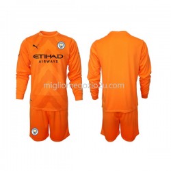 Maglia Manchester City Portiere Bambino Terza Divisa 2022-2023 Manica Lunga