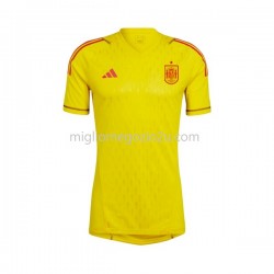 Maglia Spagna Portiere Uomo Casa Divisa 2022-2023 Manica Corta