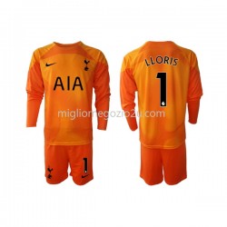 Maglia Tottenham Hotspur Hugo Lloris 1 Portiere Bambino Terza Divisa 2022-2023 Manica Lunga