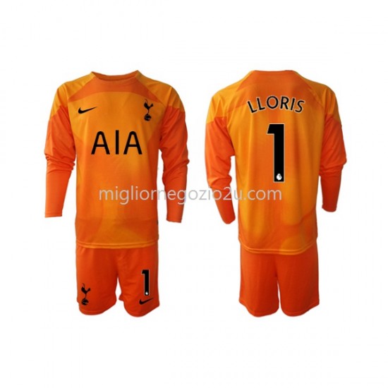 Maglia Tottenham Hotspur Hugo Lloris 1 Portiere Bambino Terza Divisa 2022-2023 Manica Lunga