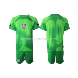 Maglia Stati Uniti Portiere Bambino Quarta Divisa Mondiali 2022 Manica Corta