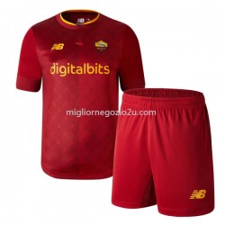 Maglia AS Roma Bambino Casa Divisa 2022-2023 Manica Corta