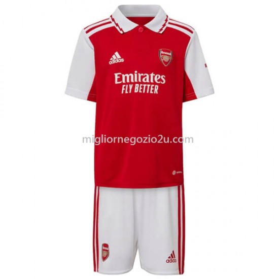 Maglia Arsenal Bambino Casa Divisa 2022-2023 Manica Corta