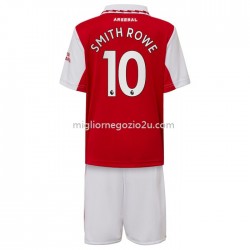 Maglia Arsenal Smith Rowe 10 Bambino Casa Divisa 2022-2023 Manica Corta