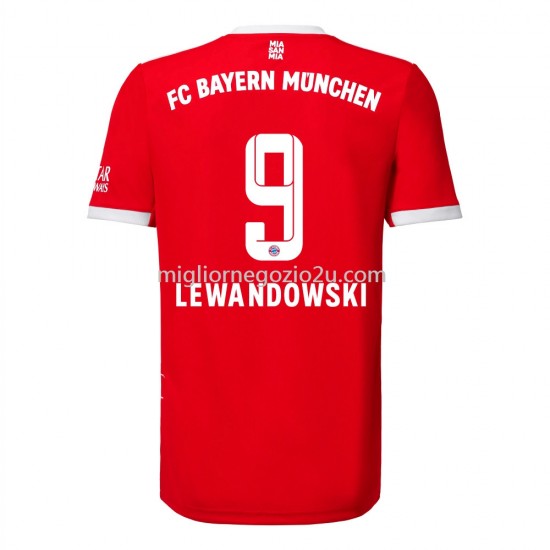 Maglia Bayern München Lewandowski 9 Casa Divisa 2022-2023 Manica Corta
