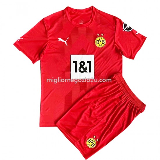 Maglia Borussia Dortmund Portiere Bambino Casa Divisa 2022-2023 Manica Corta