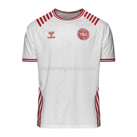 Maglia Danimarca Trasferta Divisa Mondiali 2022 Manica Corta