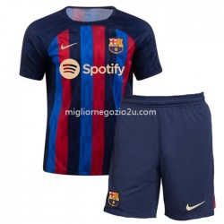 Maglia FC Barcelona Bambino Casa Divisa 2022-2023 Manica Corta