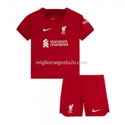 Maglia Liverpool Bambino Casa Divisa 2022-2023 Manica Corta