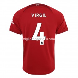 Maglia Liverpool Virgil 4 Casa Divisa 2022-2023 Manica Corta