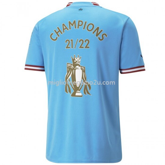 Maglia Manchester City Champion Casa Divisa 2022-2023 Manica Corta