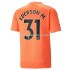 Maglia Manchester City Ederson M. 31 Portiere Terza Divisa 2022-2023 Manica Corta