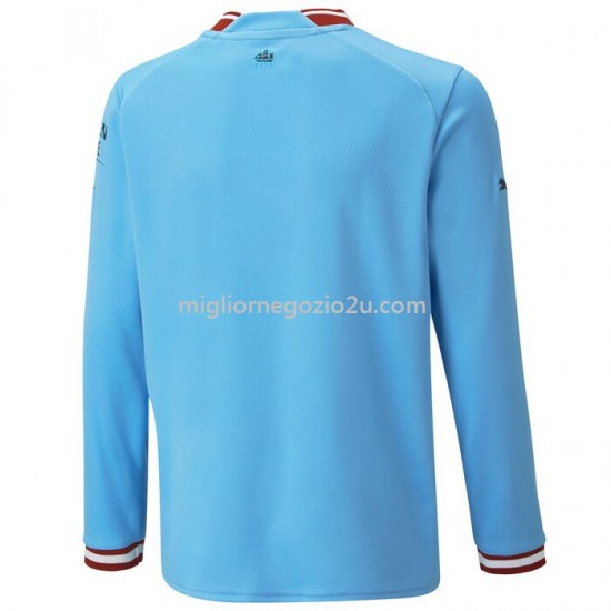 Maglia Manchester City Casa Divisa 2022-2023 Manica Lunga