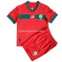 Maglia Marocco Bambino Casa Divisa Mondiali 2022 Manica Corta