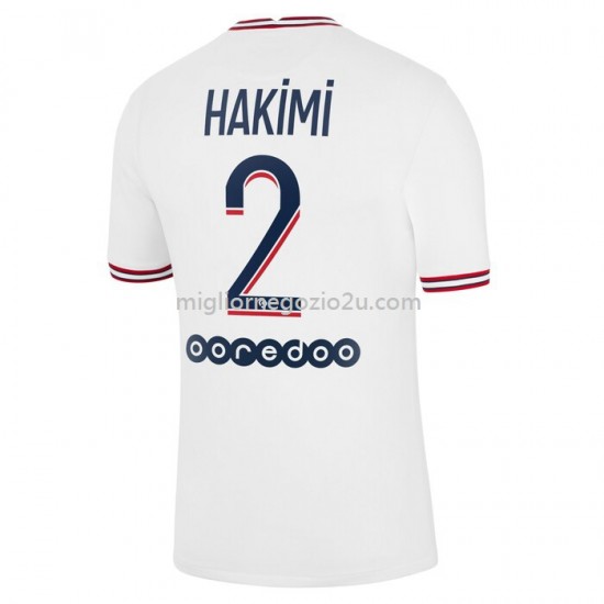Maglia Paris Saint-Germain Hakimi 2 Quarta Divisa 2021-2022 Manica Corta