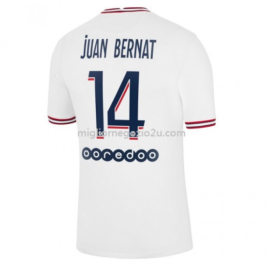 Maglia Paris Saint-Germain Juan Bernat 14 Quarta Divisa 2021-2022 Manica Corta