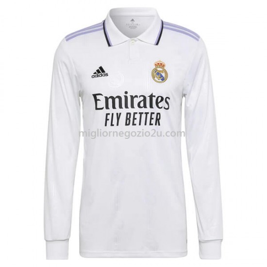 Maglia Real Madrid Casa Divisa 2022-2023 Manica Lunga