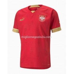 Maglia Serbia Casa Divisa Mondiali 2022 Manica Corta