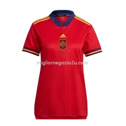 Maglia Spagna Donna Casa Divisa 2022 Manica Corta