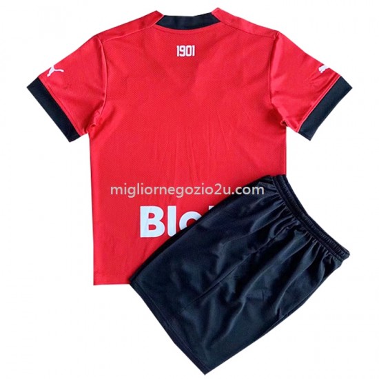Maglia Stade Rennais Bambino Casa Divisa 2022-2023 Manica Corta