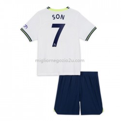 Maglia Tottenham Hotspur Heung-min 7 Bambino Casa Divisa 2022-2023 Manica Corta