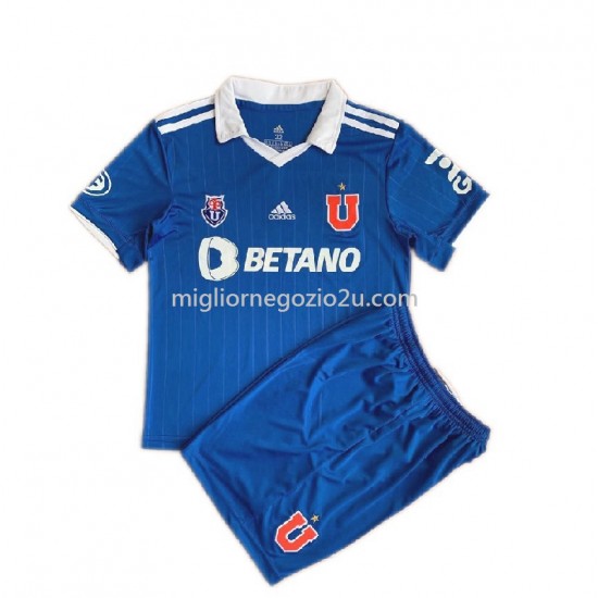 Maglia Universidad de Chile Bambino Casa Divisa 2022 Manica Corta