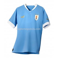 Maglia Uruguai Casa Divisa Mondiali 2022 Manica Corta