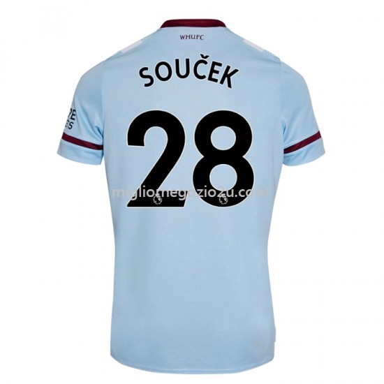 Maglia West Ham United Tomas Trasferta Divisa 2021-2022 Manica Corta