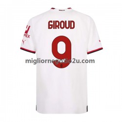 Maglia AC Milan Olivier Giroud 9 Uomo Trasferta Divisa 2022-2023 Manica Corta