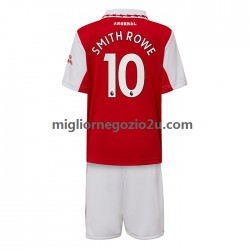 Maglia Arsenal Smith Rowe 10 Bambino Casa Divisa 2022-2023 Manica Corta