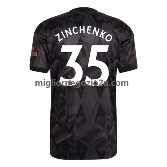 Maglia Arsenal Zinchenko 35 Uomo Trasferta Divisa 2022-2023 Manica Corta