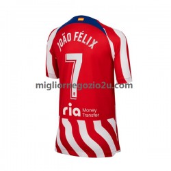 Maglia Atlético Madrid Joao Felix 7 Uomo Casa Divisa 2022-2023 Manica Corta
