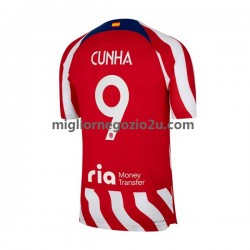 Maglia Atlético Madrid Matheus Cunha 9 Uomo Casa Divisa 2022-2023 Manica Corta