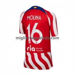 Maglia Atlético Madrid Nahuel Molina 16 Uomo Casa Divisa 2022-2023 Manica Corta