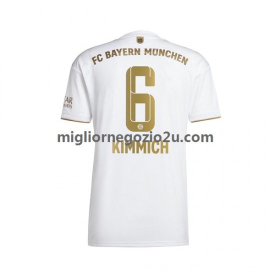 Maglia FC Bayern München Joshua Kimmich 6 Uomo Trasferta Divisa 2022-2023 Manica Corta