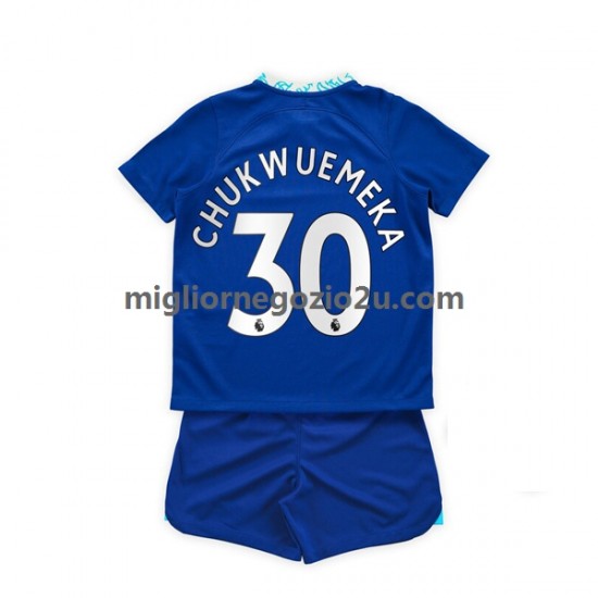 Maglia Chelsea Chukwuemeka 30 Bambino Casa Divisa 2022-2023 Manica Corta